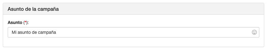 Añade un asunto creando campañas de email marketing - ME Servicios Tecnológicos