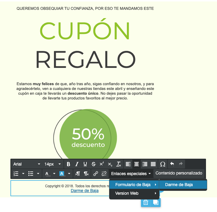 Añade el formulario de baja en tus envíos email- ME Servicios Tecnológicos