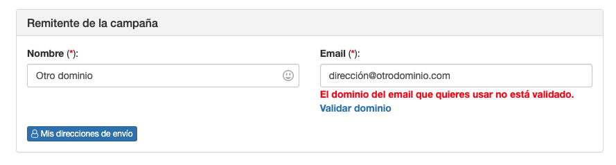 Error Creando una dirección desde Campañas - ME Servicios Tecnológicos